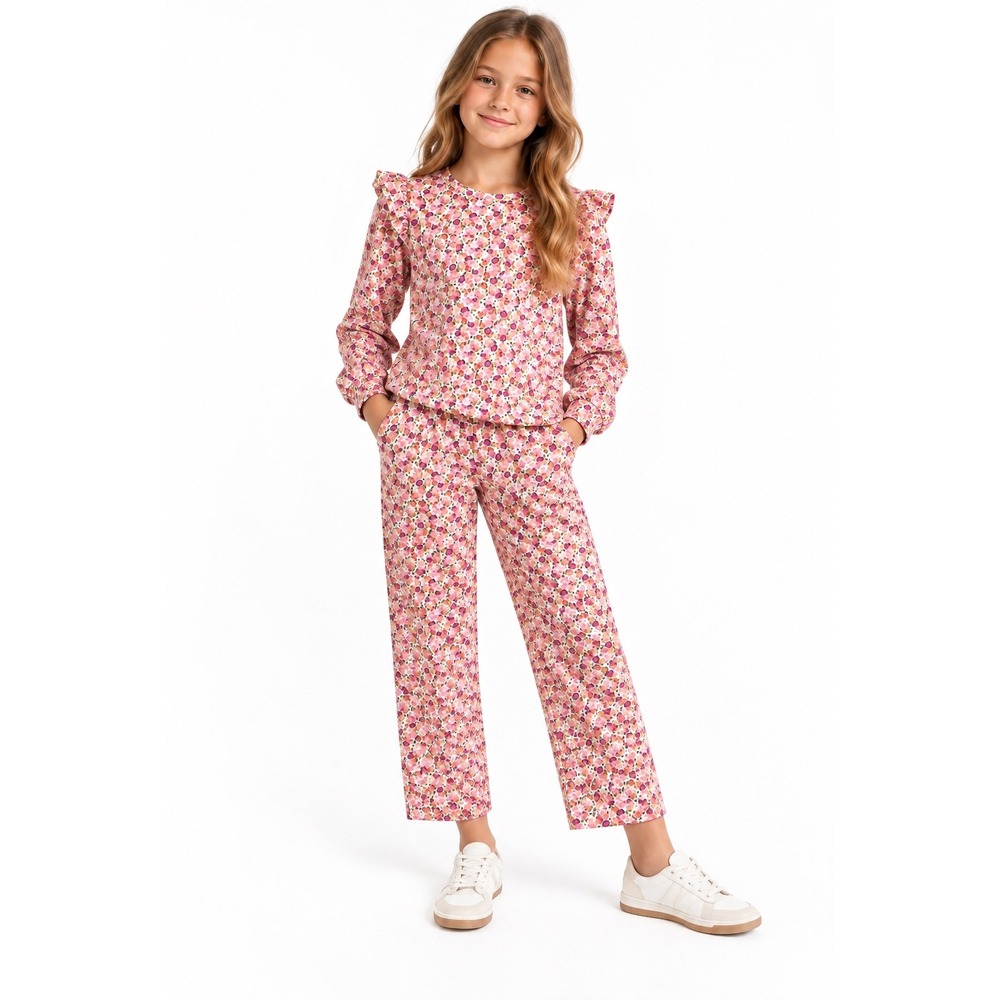 Hill House Girls Lounge Set Sweats NEW Floral Print Long‎ Sleeve Pants Size 12